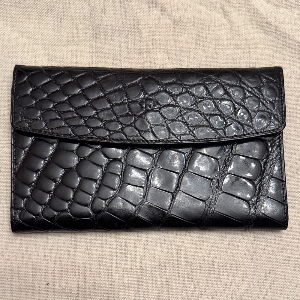 Alligator & Leather Wallet by Joel Chadwick. American Alligator Made in Italy